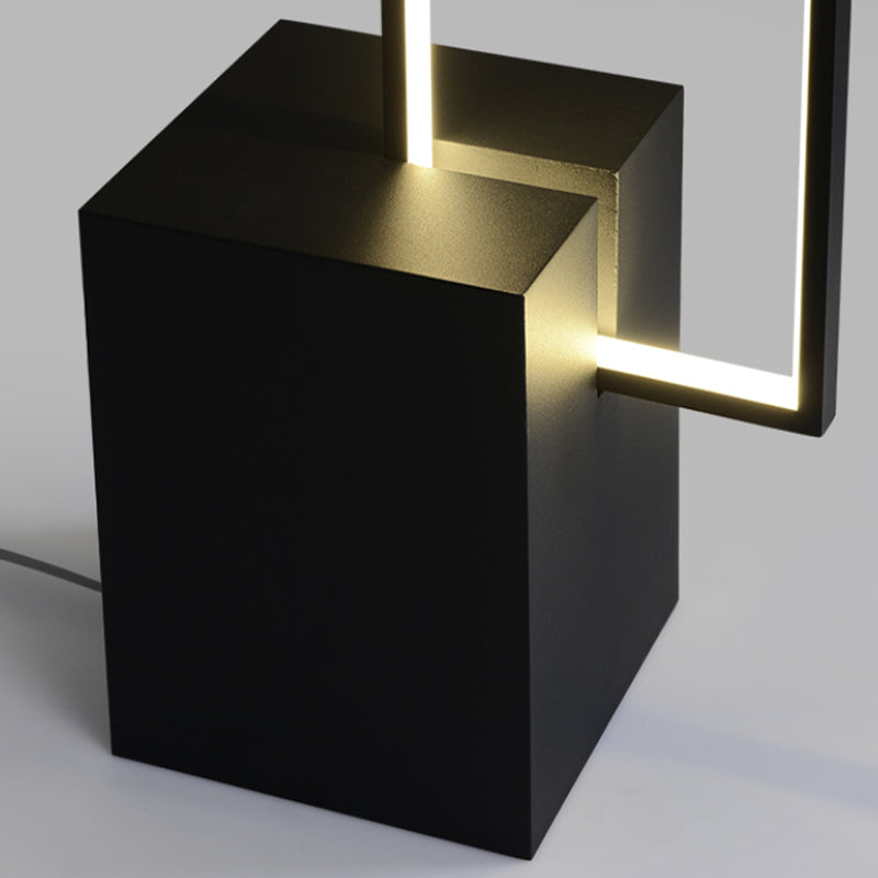 Square Shape Metal Floor Light Modern Style Single Light  Floor Light Fixtures