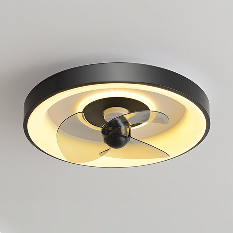 Fabillement de plafond en métal de forme géométrique Style moderne 2 lumières Light Fan Fan Lampe