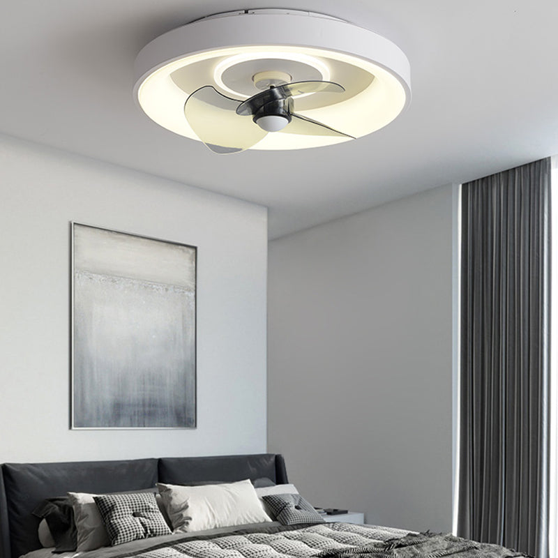 Fabillement de plafond en métal de forme géométrique Style moderne 2 lumières Light Fan Fan Lampe