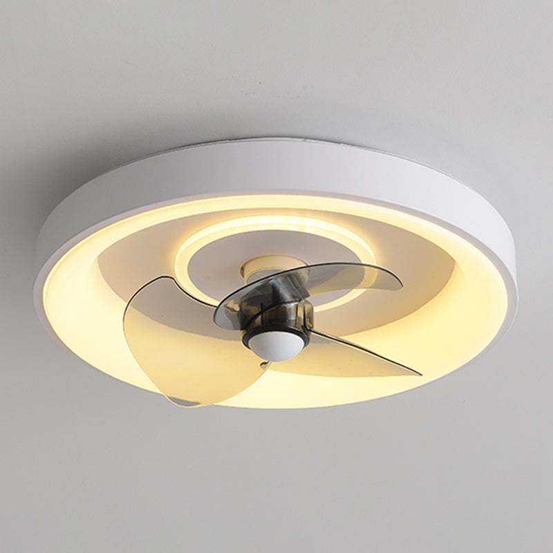 Fabillement de plafond en métal de forme géométrique Style moderne 2 lumières Light Fan Fan Lampe