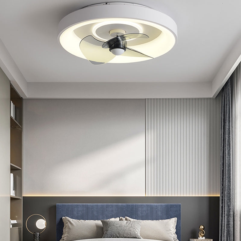 Fabillement de plafond en métal de forme géométrique Style moderne 2 lumières Light Fan Fan Lampe