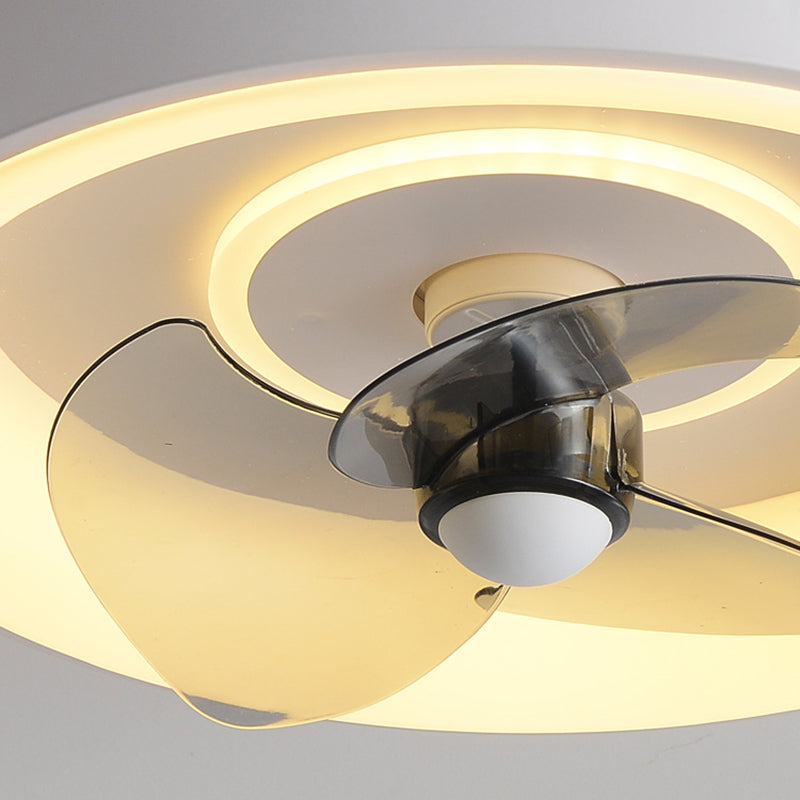 Fabillement de plafond en métal de forme géométrique Style moderne 2 lumières Light Fan Fan Lampe