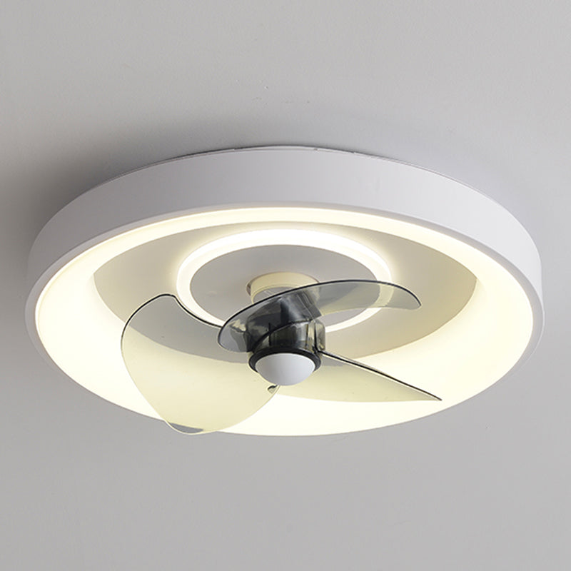 Fabillement de plafond en métal de forme géométrique Style moderne 2 lumières Light Fan Fan Lampe