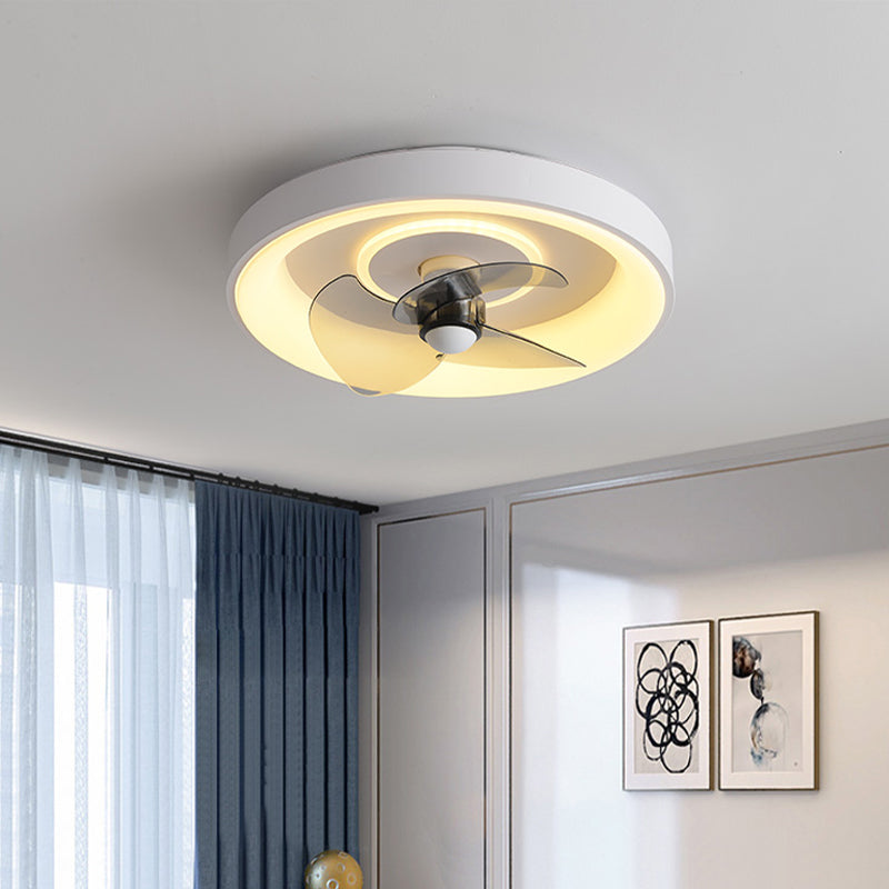 Fabillement de plafond en métal de forme géométrique Style moderne 2 lumières Light Fan Fan Lampe