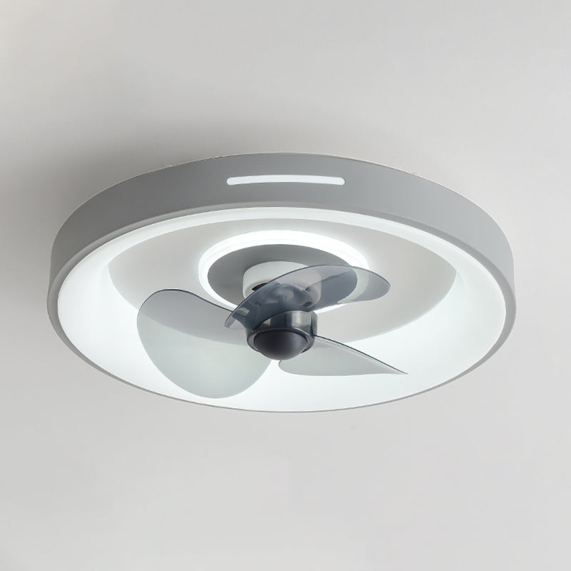 Ventilateur de plafond géométrique en métal lumières modernes 2 lumières LED LED LUME