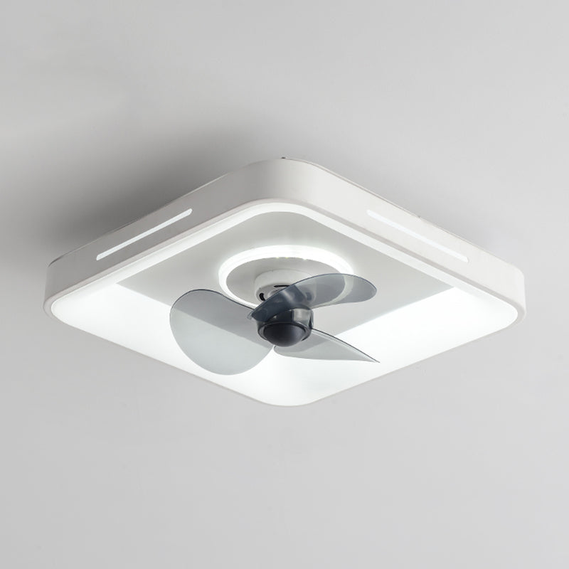 Ventilateur de plafond géométrique en métal lumières modernes 2 lumières LED LED LUME