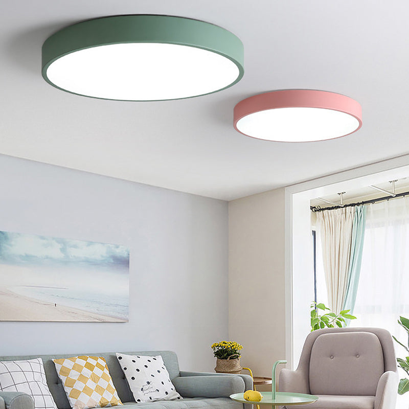 Nordic Simple Flush Ceiling Light Round LED Flush Mount Lighting for Bedroom