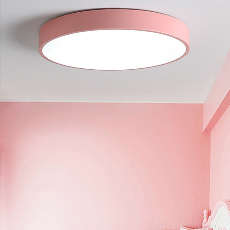 Nordic Simple Flush Ceiling Light Round LED Flush Mount Lighting for Bedroom