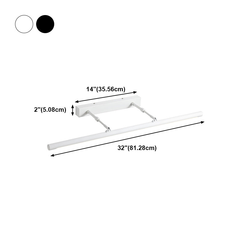 Luz de tocador de pared lineal de metal Estilo moderno 1 luces de espejo de tocador de luz