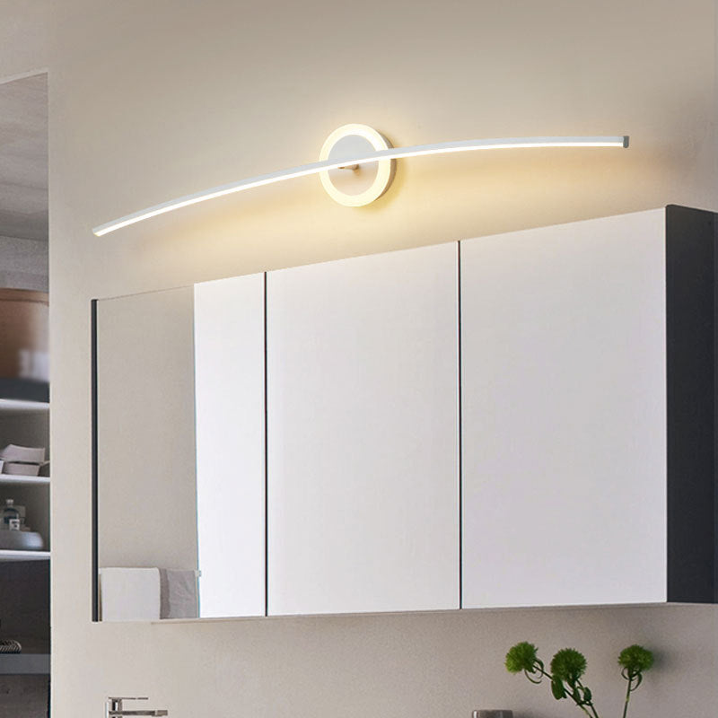 Metalen slanke muur ijdelheid licht moderne stijl 1 licht ijdelheid verlichting ideeën in wit