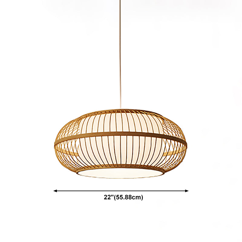 Modern Bamboo Hanging Light Household Pendent Lighting Fixture for Dining Room