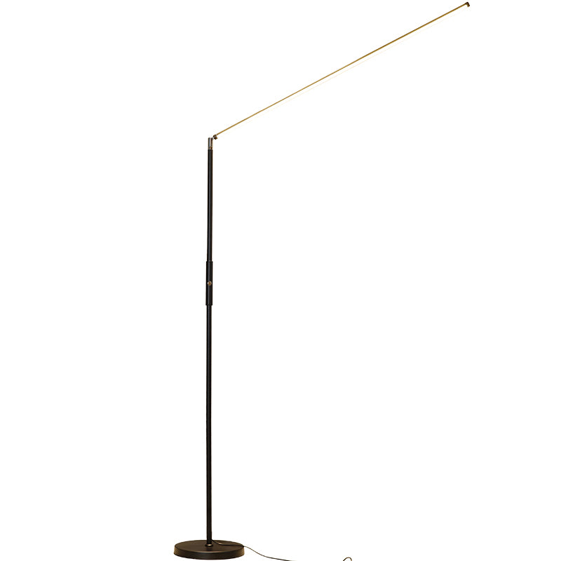 Linear Shape Floor Lamp Contemporary Metal Single Light Floor Lamp