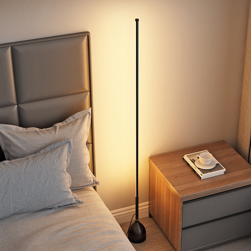 Contemporary Linear Shape Floor Lamp Metal Single Light Floor Lamp