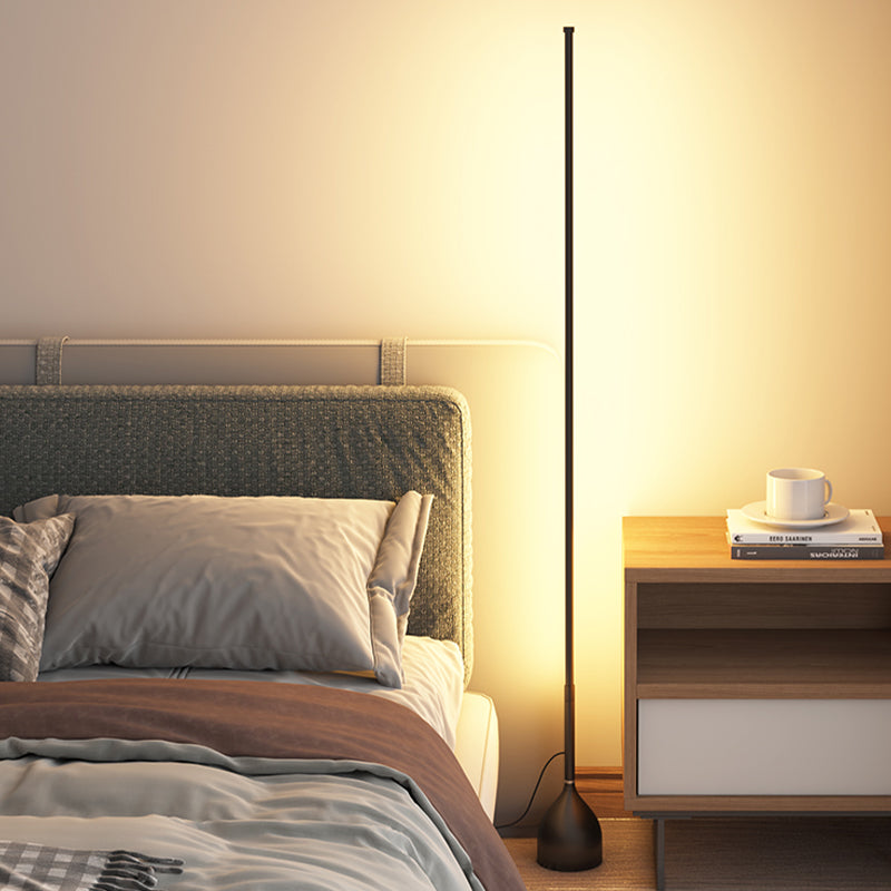 Contemporary Linear Shape Floor Lamp Metal Single Light Floor Lamp