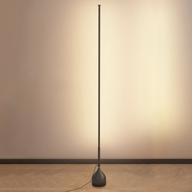 Contemporary Linear Shape Floor Lamp Metal Single Light Floor Lamp