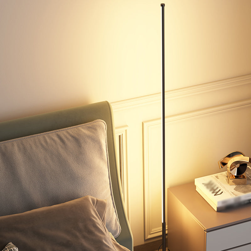 Contemporary Linear Shape Floor Lamp Metal Single Light Floor Lamp