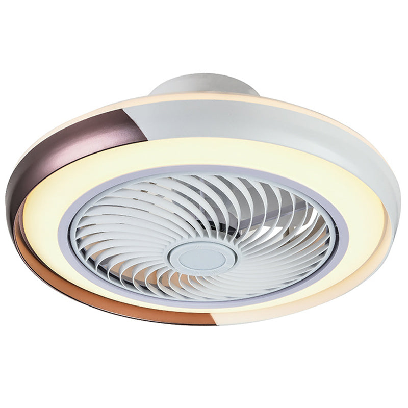 Ventilateur de plafond LED rond moderne