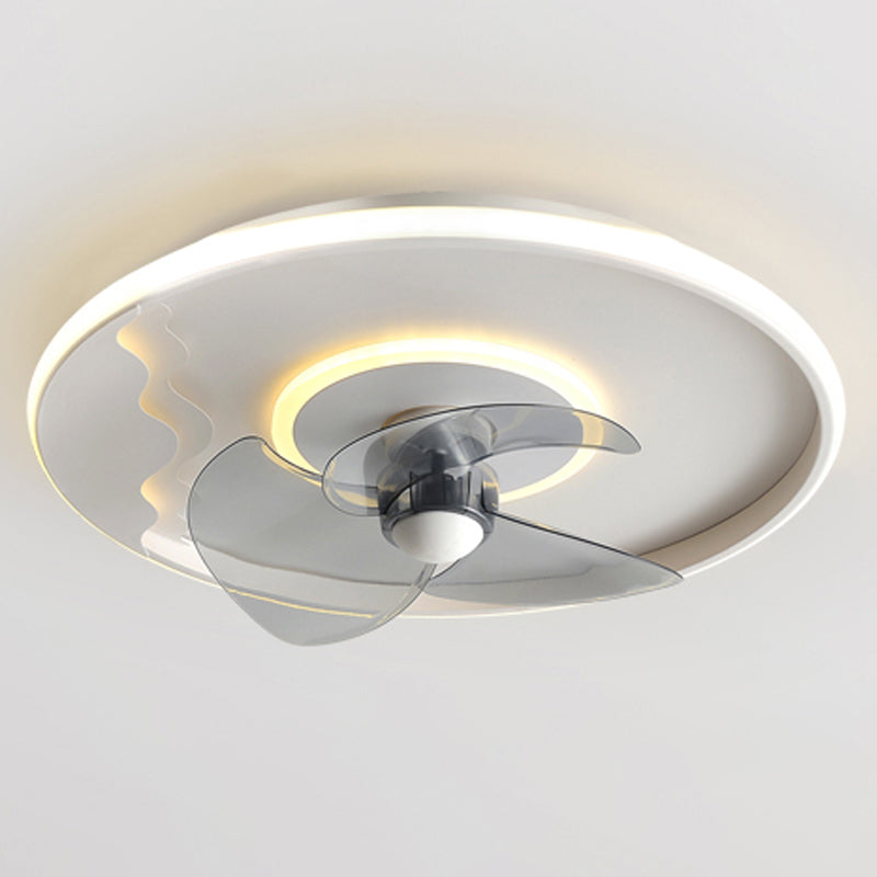 Ventilateur de plafond géométrique en métal Lumières de style moderne 2 lumières LAMPE MONT