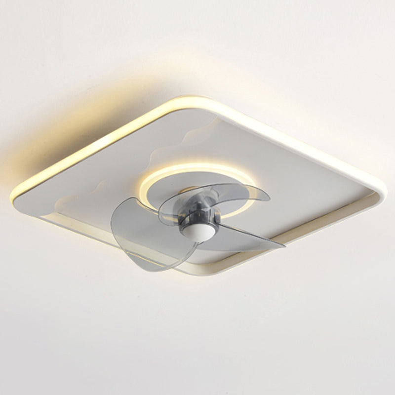 Ventilateur de plafond géométrique en métal Lumières de style moderne 2 lumières LAMPE MONT