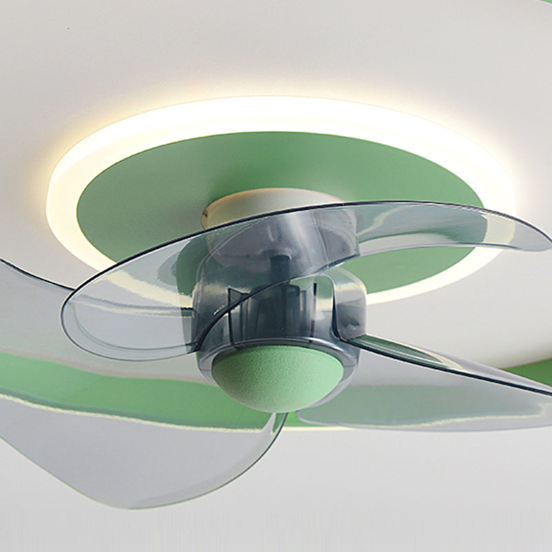 Ventilateur de plafond géométrique en métal Lumières de style moderne 2 lumières LAMPE MONT