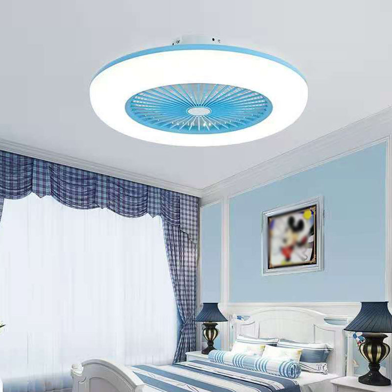 Modern LED Ceiling Fan Light Simple Flush Mount Light for Living Room