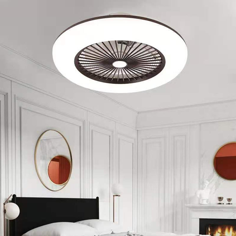 Modern LED Ceiling Fan Light Simple Flush Mount Light for Living Room