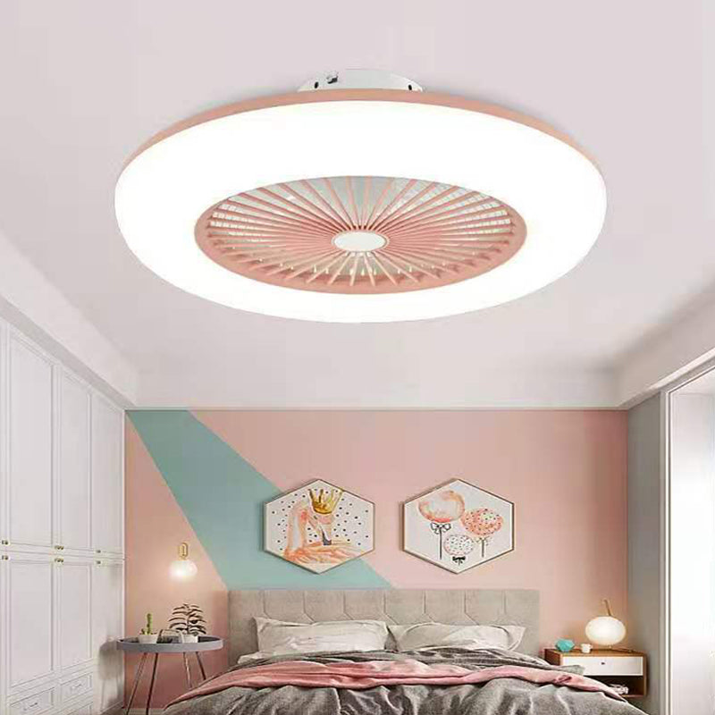 Modern LED Ceiling Fan Light Simple Flush Mount Light for Living Room