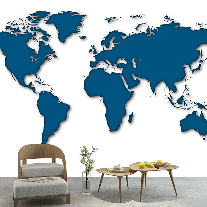 Illustration Environment Friendly Mural Wallpaper World Map Bedroom Wall Mural