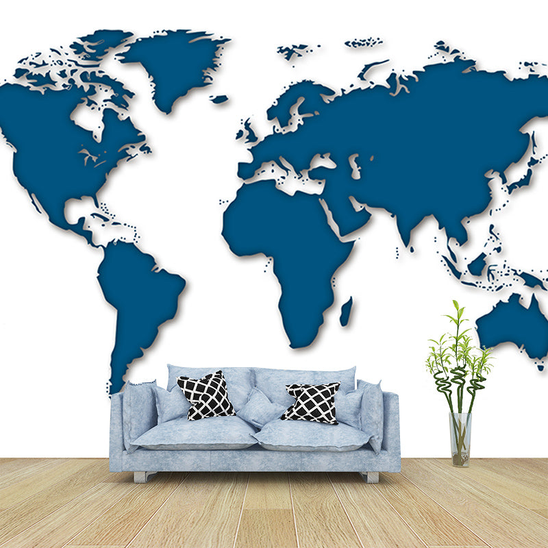 Illustration Environment Friendly Mural Wallpaper World Map Bedroom Wall Mural