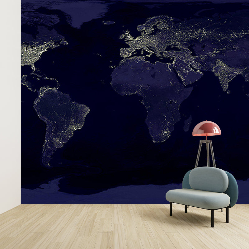 Illustration Environment Friendly Mural Wallpaper World Map Bedroom Wall Mural