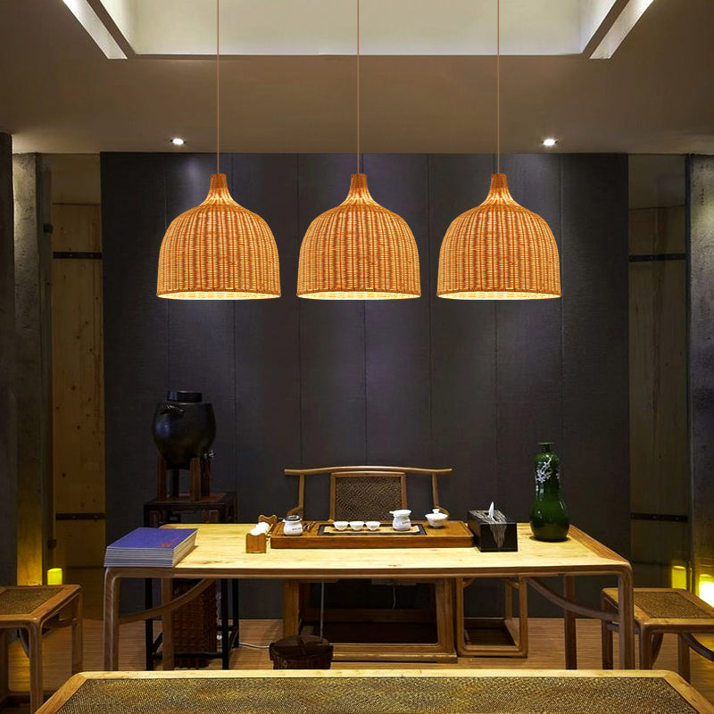 Modern Rattan Hanging Light Simplicity Pendent Lighting Fixture for Restaurant