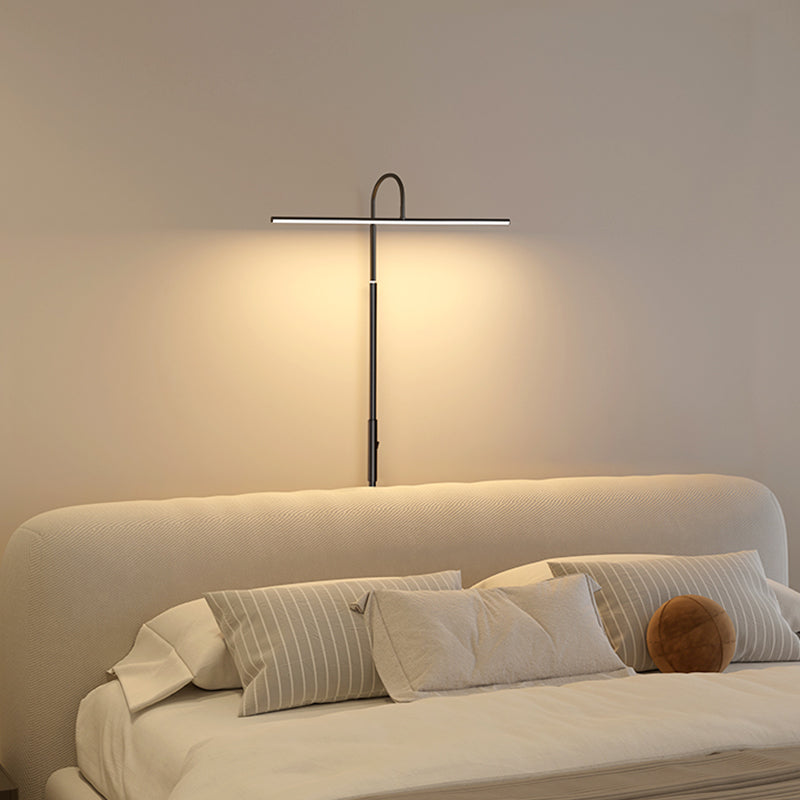 Linear Shape Floor Lamp Modern Metal Single Light Floor Lamp