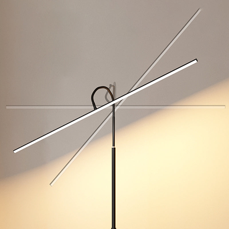 Linear Shape Floor Lamp Modern Metal Single Light Floor Lamp