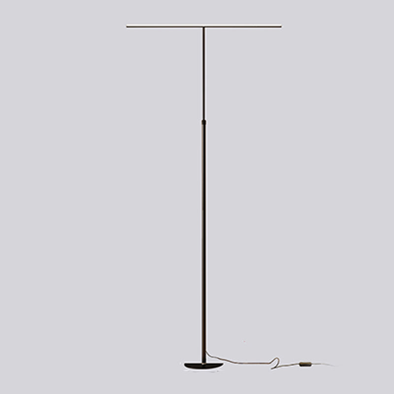 Linear Shape Floor Lamp Modern Metal Single Light Floor Lamp