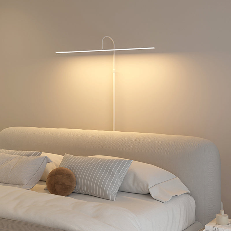 Linear Shape Floor Lamp Modern Metal Single Light Floor Lamp