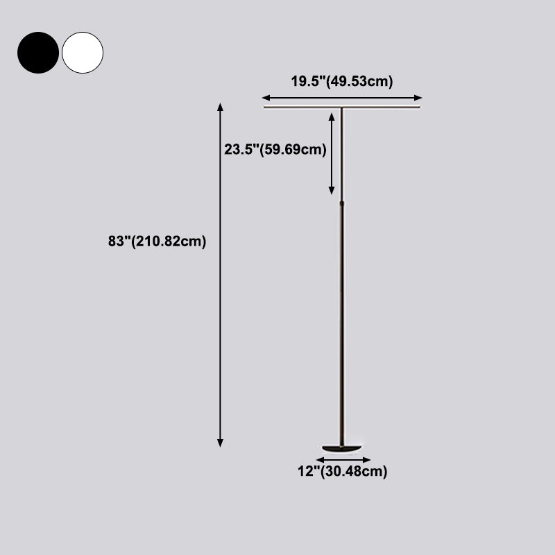 Linear Shape Floor Lamp Modern Metal Single Light Floor Lamp