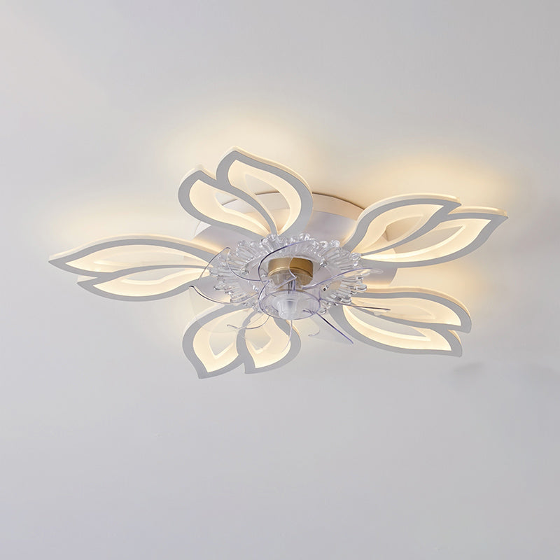 Nordic Geometric Fan Light Metal Multi Light LED Flush Mount Light for Living Room