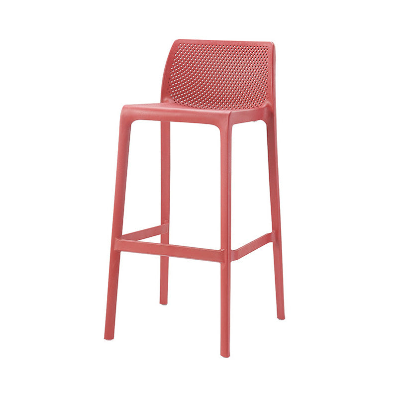 Modern Style Plastic Bar Stool with Footrest and Stackable Bistro Simple Bar Stool