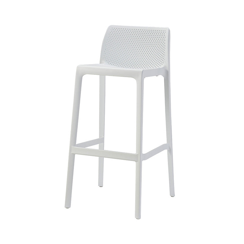 Modern Style Plastic Bar Stool with Footrest and Stackable Bistro Simple Bar Stool