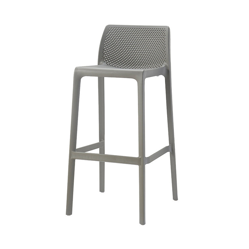 Modern Style Plastic Bar Stool with Footrest and Stackable Bistro Simple Bar Stool