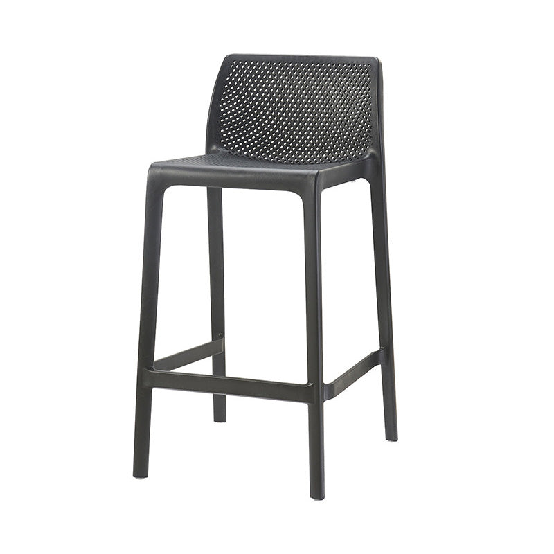 Modern Style Plastic Bar Stool with Footrest and Stackable Bistro Simple Bar Stool