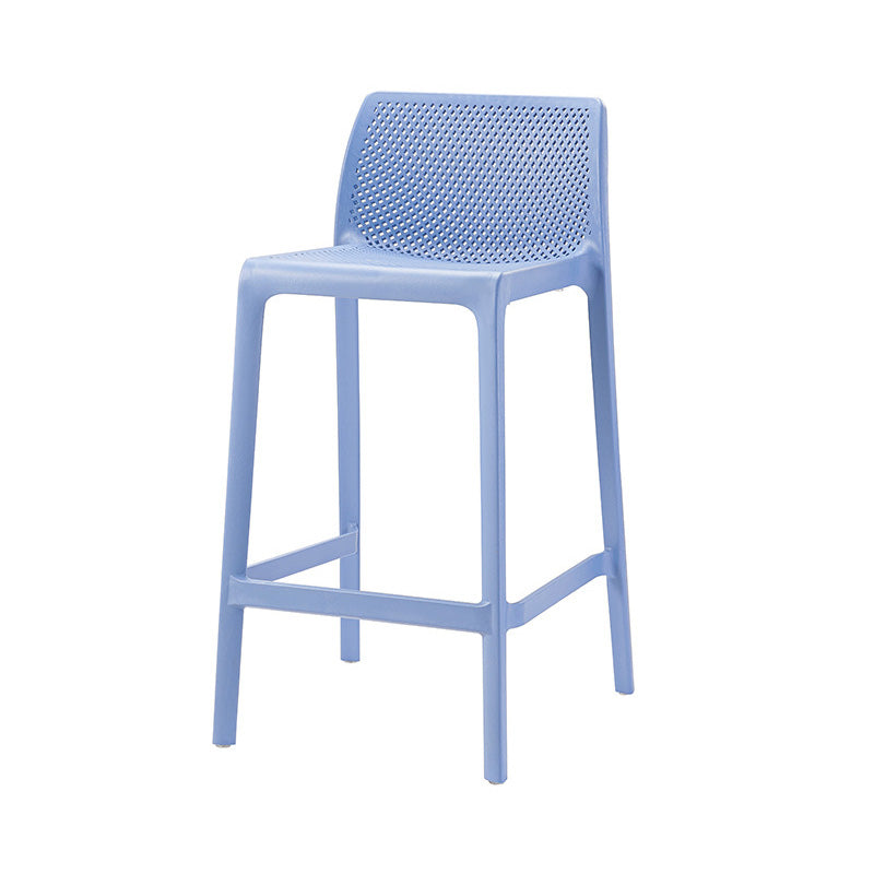 Modern Style Plastic Bar Stool with Footrest and Stackable Bistro Simple Bar Stool