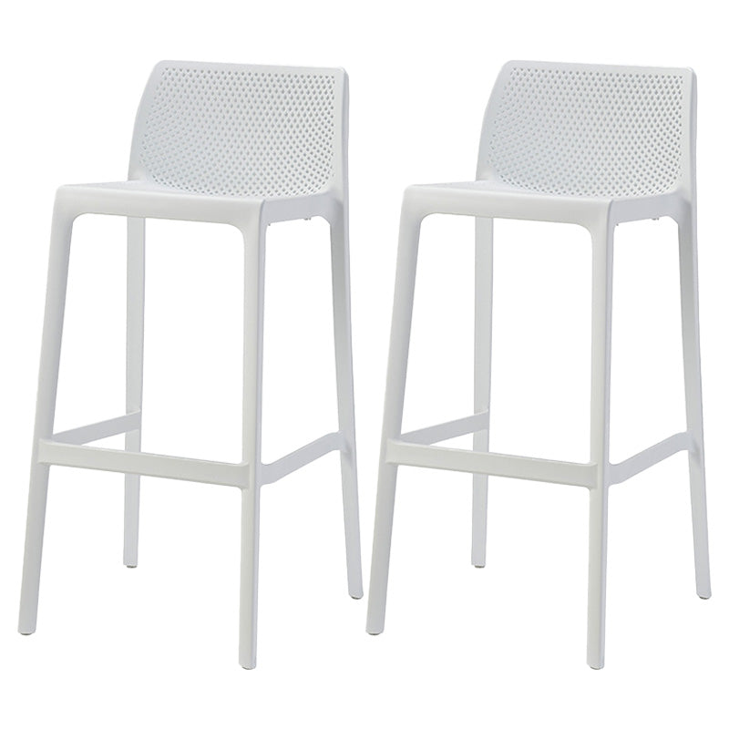 Modern Style Plastic Bar Stool with Footrest and Stackable Bistro Simple Bar Stool