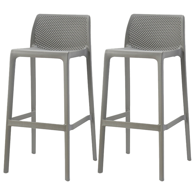 Modern Style Plastic Bar Stool with Footrest and Stackable Bistro Simple Bar Stool