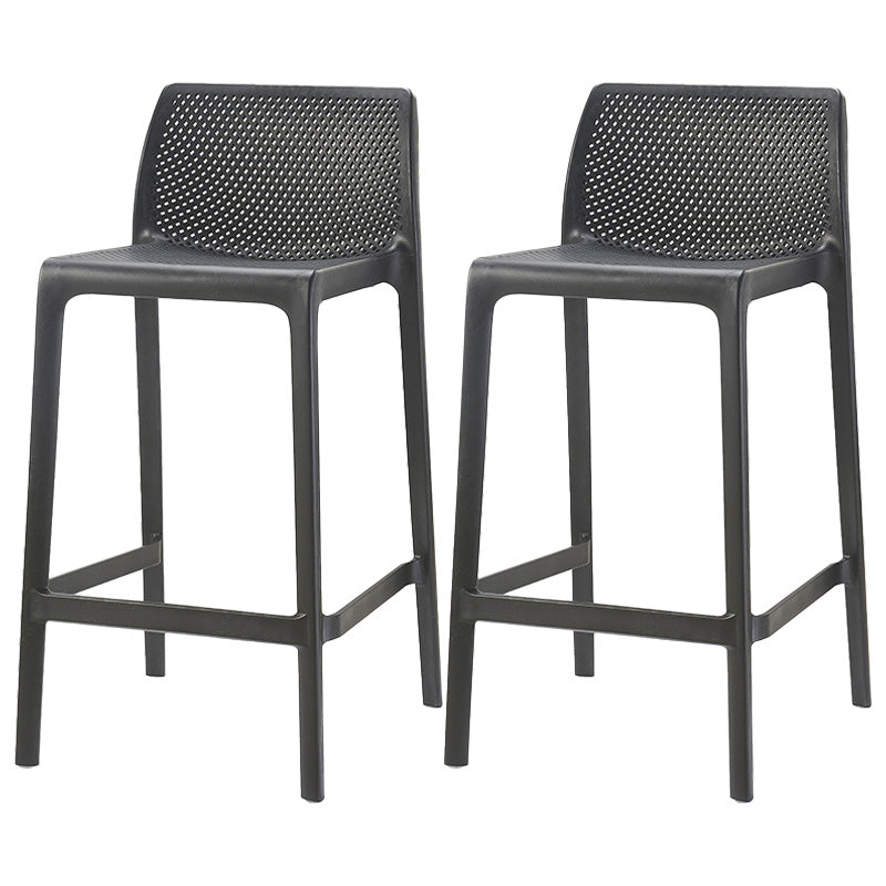 Modern Style Plastic Bar Stool with Footrest and Stackable Bistro Simple Bar Stool