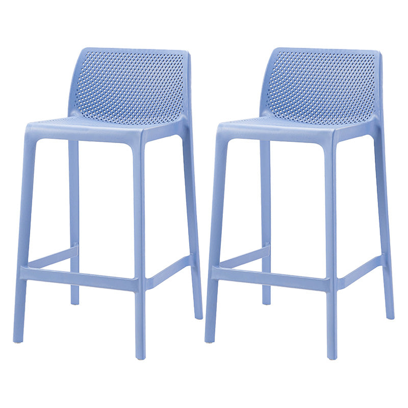 Modern Style Plastic Bar Stool with Footrest and Stackable Bistro Simple Bar Stool