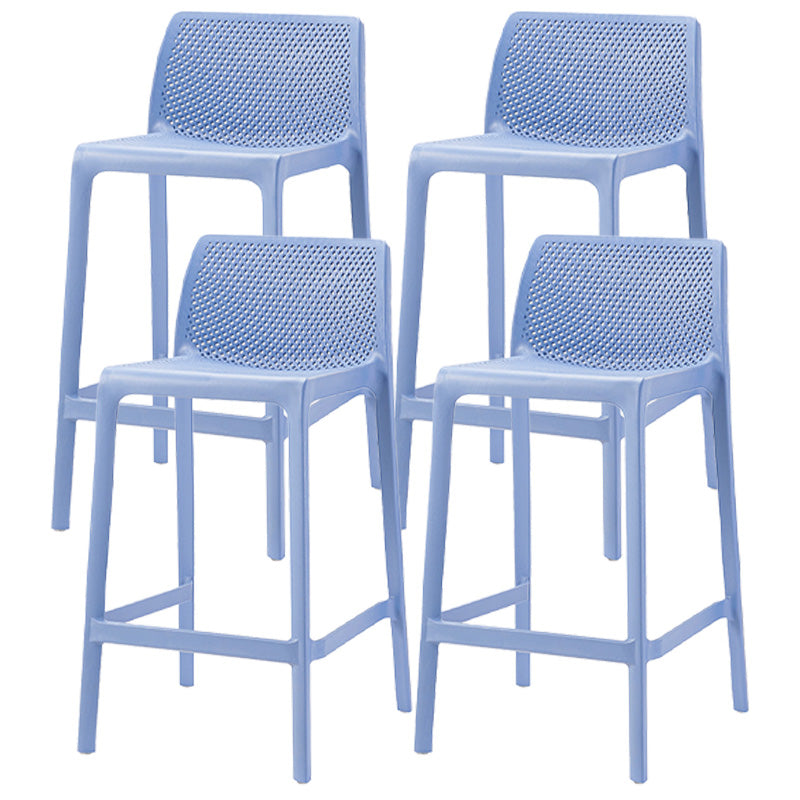 Modern Style Plastic Bar Stool with Footrest and Stackable Bistro Simple Bar Stool