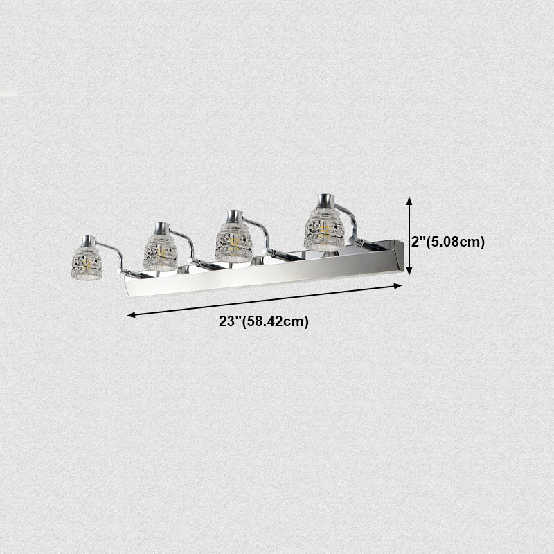 Iluminación geométrica de tocador de estilo moderno cristal 1 pared de tocador ligero apliques