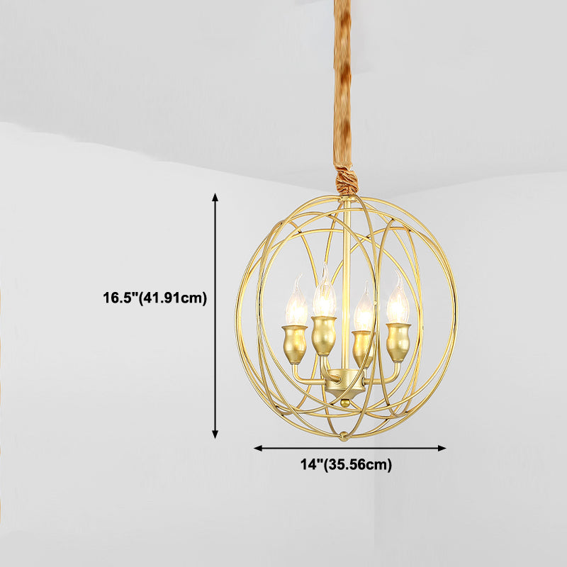 Schmiedeeisen hängende Anhänger Lichter Vintage Global Hanging Lamps für Wohnzimmer