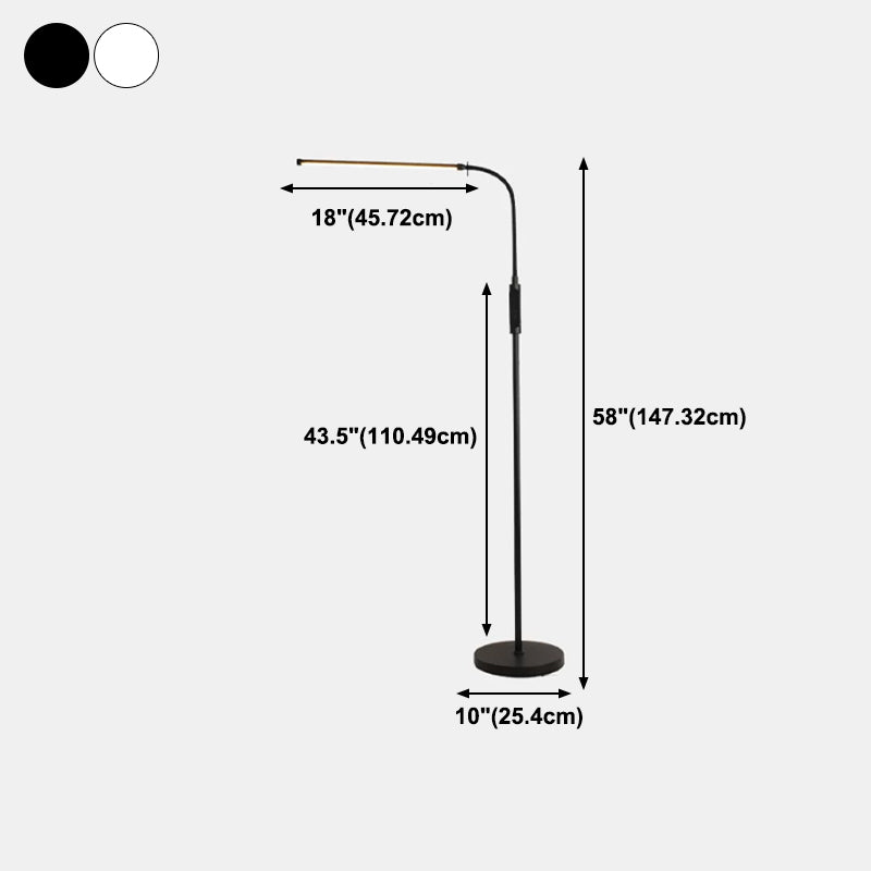 Forma lineal Luz de piso de metal Estilo moderno 1 Luz de piso de luz